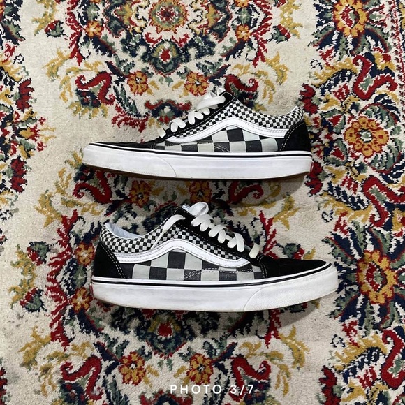 “Old Skool Mixed Checker” Vans Size 6.5M, 8W - Picture 3 of 5